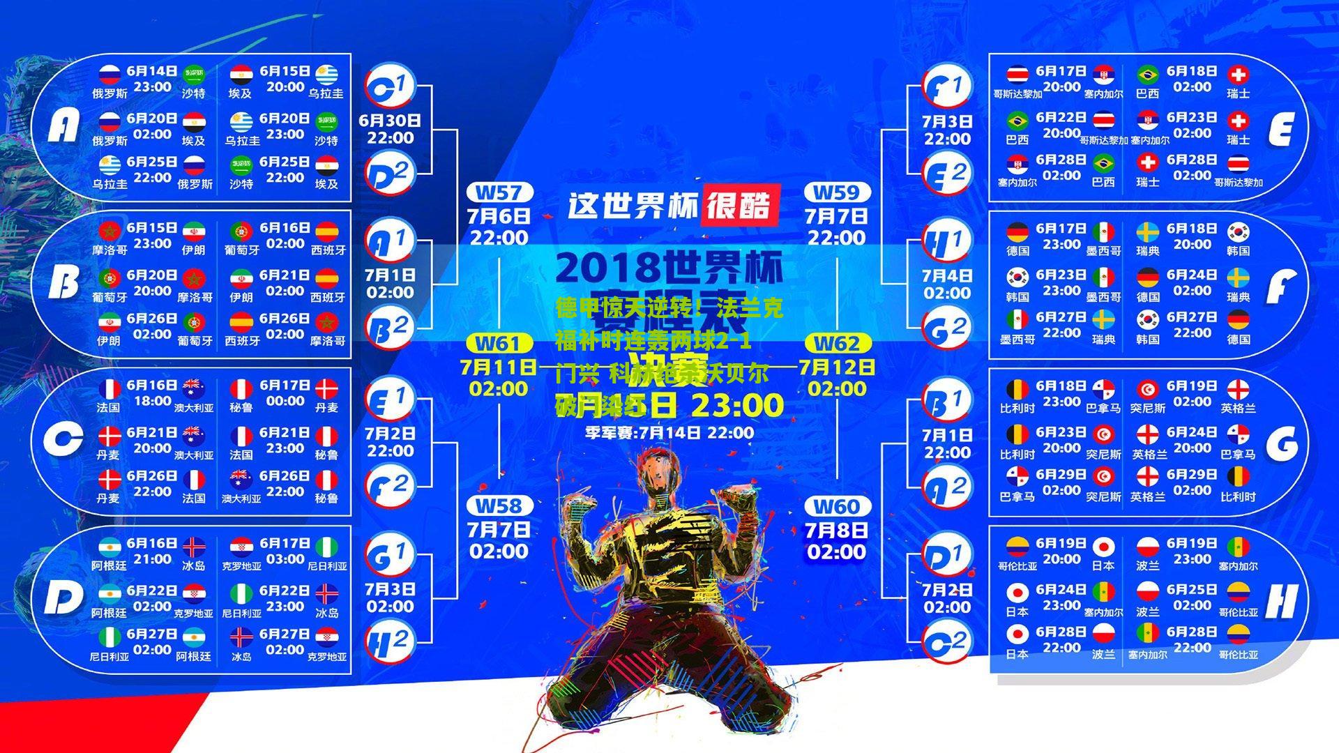 德甲惊天逆转！法兰克福补时连轰两球2-1门兴 科赫绝杀沃贝尔破门染红